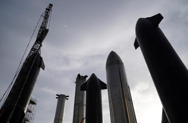 SpaceX's Starship rocket prototypes are seen at the SpaceX Starbase in Brownsville, Texas, U.S., August 19, 2023. REUTERS/Veronica G. Cardenas. To match Special Report SPACEX-MUSK/SAFETY