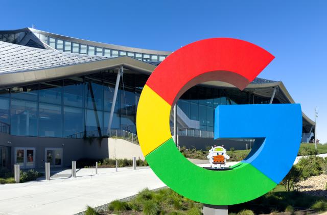 SAN JOSE, CA - JANUARY 20: A signage is displayed outside Google's new Bay View campus on January 20, 2023 in San Jose, California. (Photo by Zhang Yi/VCG via Getty Images)