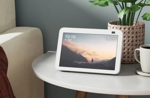 A marketing image of Amazon's Echo Show 8