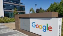 A sign is pictured outs a Google offcie near the company's headquarters in Mountain View, California, U.S., May 8, 2019.  Photo taken May 8, 2019.  REUTERS/Dave Paresh