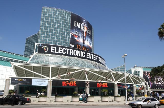 Atmosphere outside of the Los Angeles Convention Center before the T-Mobile G2x Arcade Diner at the Electronic Entertainment Expo (E3) convention on Tuesday, June 7, 2011 in Los Angeles. (Shea Walsh / AP Images for T-Mobile)