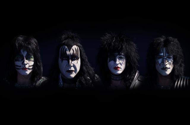 Digital avatars of Kiss current band members, Paul Stanley, Gene Simmons, Tommy Thayer and Eric Singer